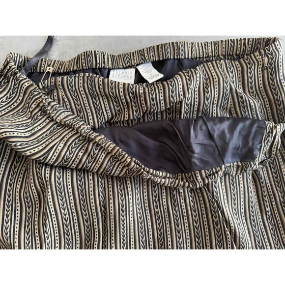 Vintage Patterned Slit Pencil Skirt Womens Size L - Picture 8 of 9